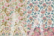 Boho Floral Digital Paper Pack, a Pattern Graphic by Maishop (Thumbnail 4 of 8)