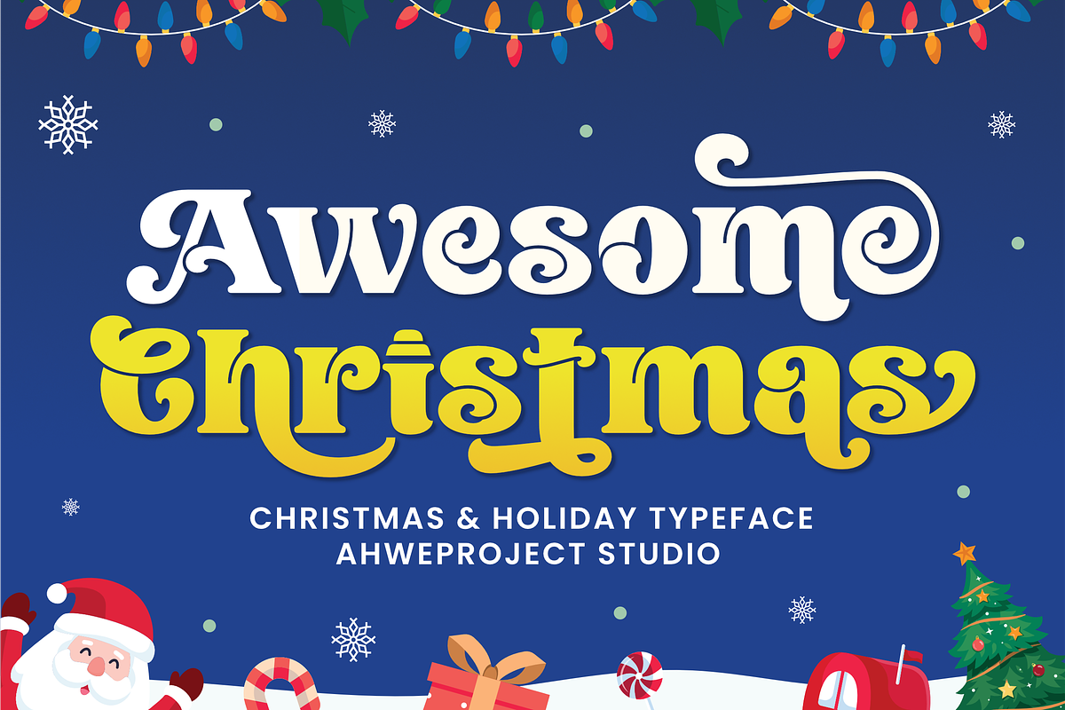 Awesome Christmas, a Serif Font by ahweproject (Photo 1 of 13)