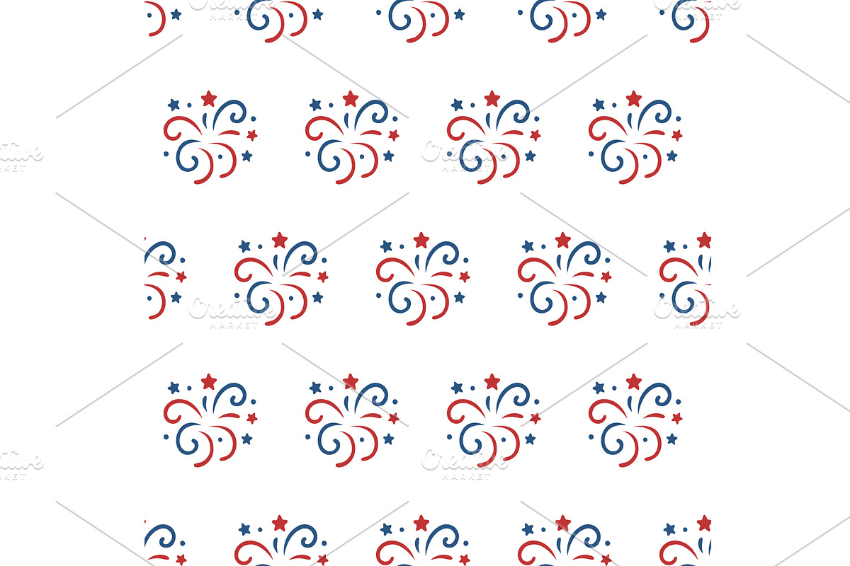 Seamless patriotic background with, an Object Illustration by GraphiShop