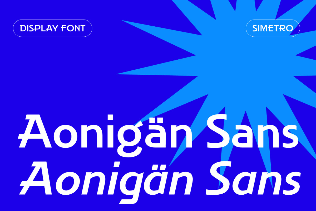 Aonigan Sans Display, a Sans Serif Font by Simetrica Labs (Photo 1 of 10)