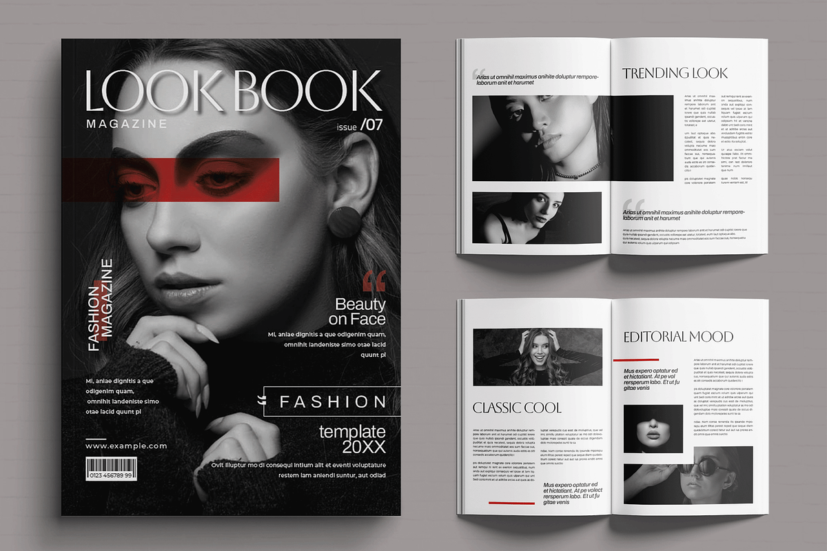 Look Book Magazine Template, a Magazine Template by MightyDesign (Photo 1 of 6)