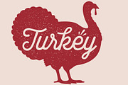 Turkey, poultry, lettering, an Object Illustration by Foxys Graphic (Thumbnail 2 of 3)