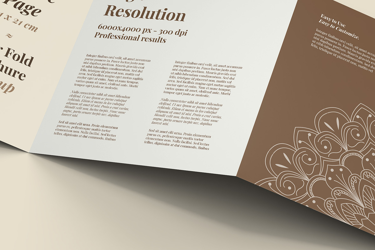4 Fold Square Brochure Mockup, an Advertising Mockup by Illusiongraphic (Photo 16 of 19)