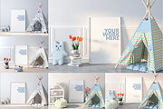 20 PSD. Kids room with frame mockup, a Product Mockup by Radmila (Thumbnail 2 of 5)