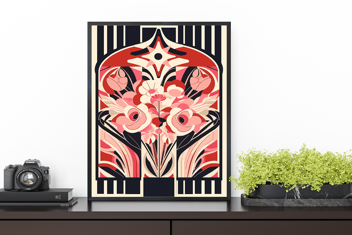 Art Deco Floral Bouquets Posters, a Decorative Illustration by Blynn Pippen (Photo 8 of 10)