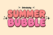 Summer Bubble - Display Font, a Font by KiddoGlyphs Studio (Thumbnail 1 of 3)