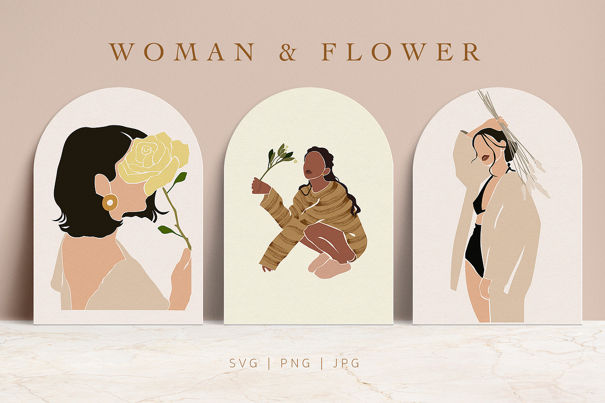 Flower Lover Abstract Women Portrait, a Work Illustration by NassyArt (Photo 6 of 10)