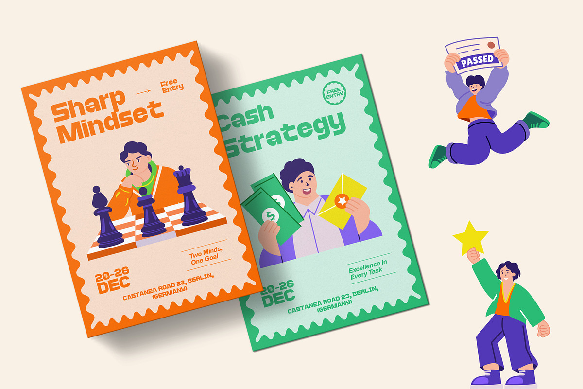 Success Illustration Art Set, a Person Illustration by Brickclay (Photo 4 of 9)