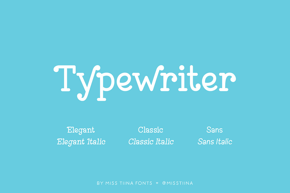 Typewriter Font, a Serif Font by Miss Tiina (Photo 1 of 6)