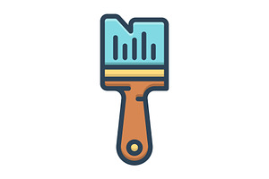 Brush paint brush color icon, a Duotone Icon by Creative priyanka