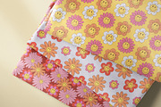 Smiley Flowers Retro Patterns, a Pattern Graphic by Tiger and Flower (Thumbnail 10 of 20)