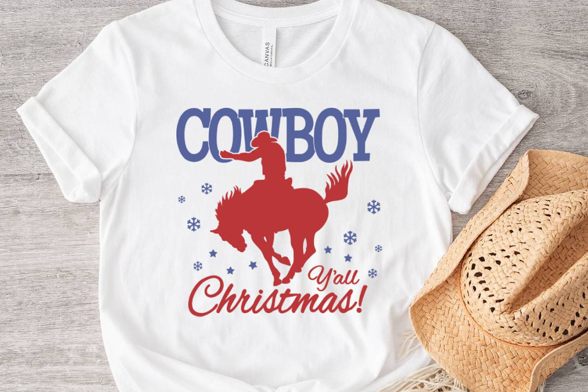 Western Christmas Bundle Cowboy SVG, a Seasonal Illustration by TanchaArt (Photo 4 of 8)