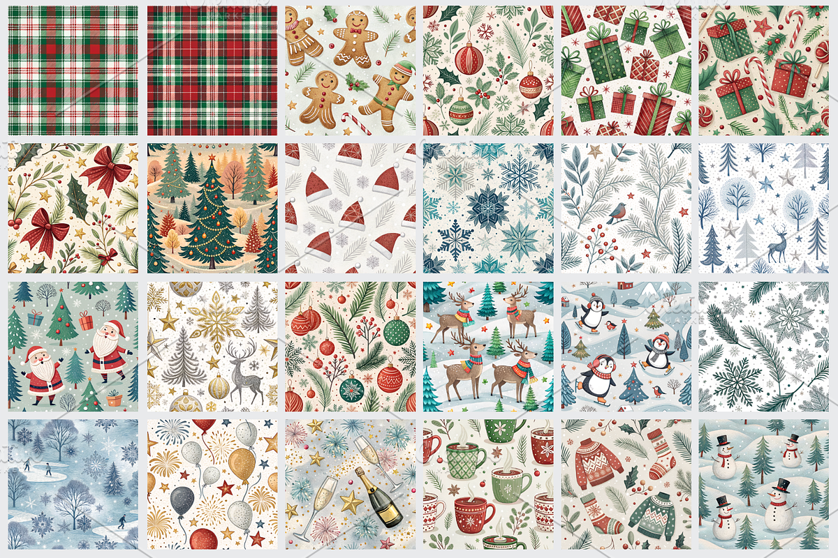 Holidays & Seasons Seamless Patterns, a Pattern Graphic by Palleon (Photo 2 of 5)