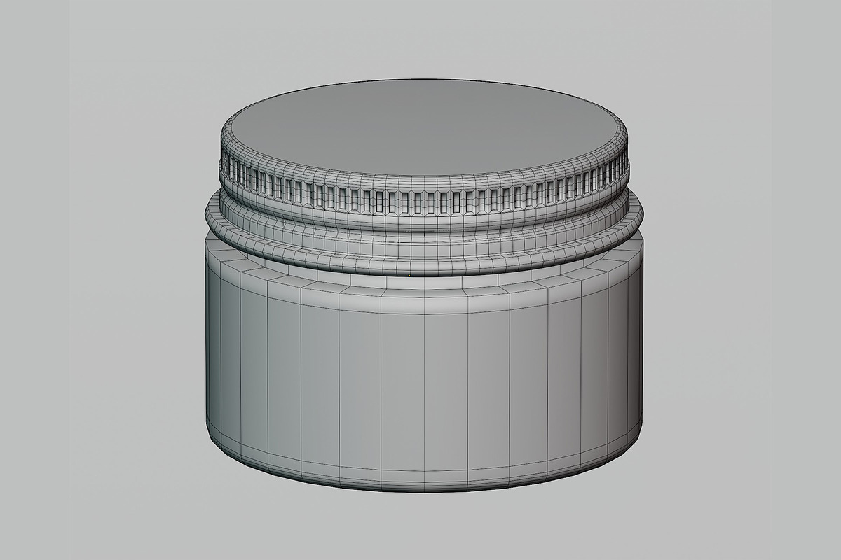 Cream jar 3d model 03, an Object 3D Model by fahad121 (Photo 4 of 6)