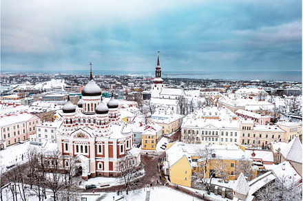 Aerial View of Tallinn in winter, an Architecture Photo by Nature and travel