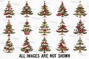 Whimsy Christmas Tree Clipart, an Illustration by Craft Nest (Thumbnail 5 of 6)