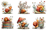 Whimsical Spring Snail Clipart, an Illustration by Dream Creation (Thumbnail 5 of 6)