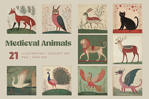 Medieval Animals, an Animal Illustration by Picturesque Stories