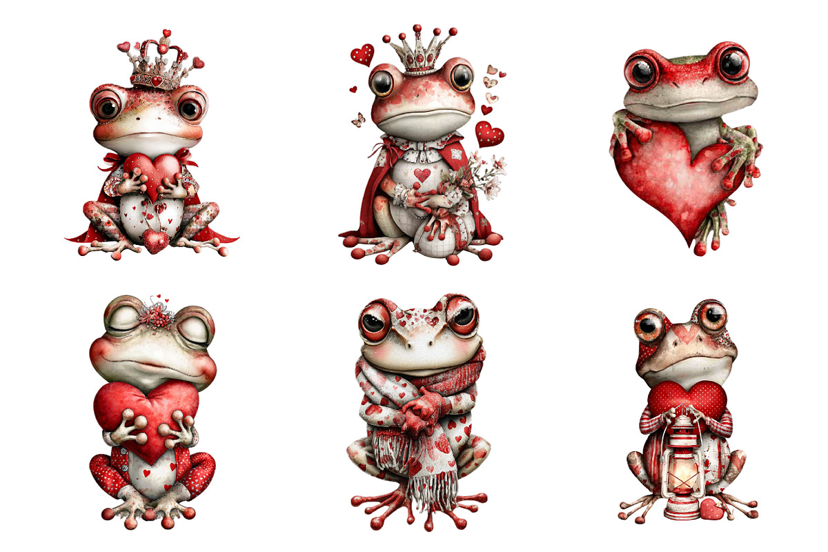 Whimsical Valentine Frog, an Illustration by Design Market (Photo 3 of 3)