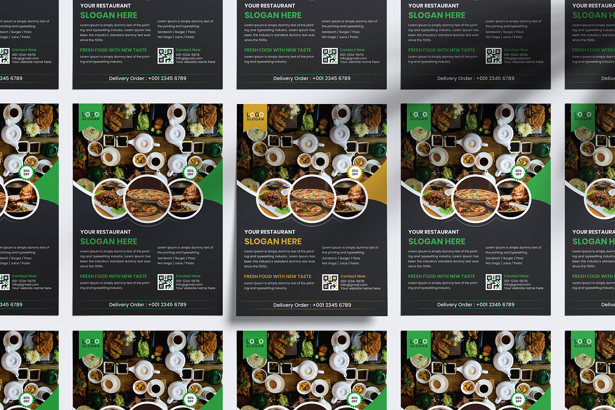 Restaurant Flyer Template, a Flyer Template by Vectorzone (Photo 3 of 3)