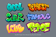Graffiti Style Text Stickers Set, an Object Graphic by Gumico Studio. (Thumbnail 2 of 3)