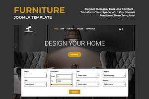 Furniture Joomla template, a HTML Template by Ordasoft