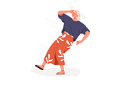 Old people fall down by accident set, a Person Illustration by Good Studio (Thumbnail 3 of 7)