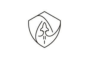 Shield and Rocket Logo, a Branding & Logo Template by Buqancreative