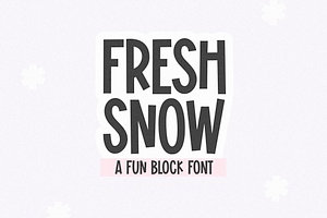 Fresh Snow | Cute Block Font, a Handwritten Font by KA Designs