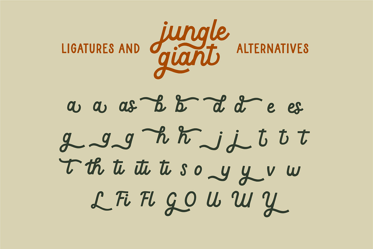Jungle Giant Font Duo, a Script Font by Rachel Kick (Photo 13 of 13)