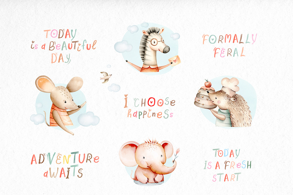 Adventure awaits. Animal city set, an Animal Illustration by Peace ART (Photo 5 of 11)
