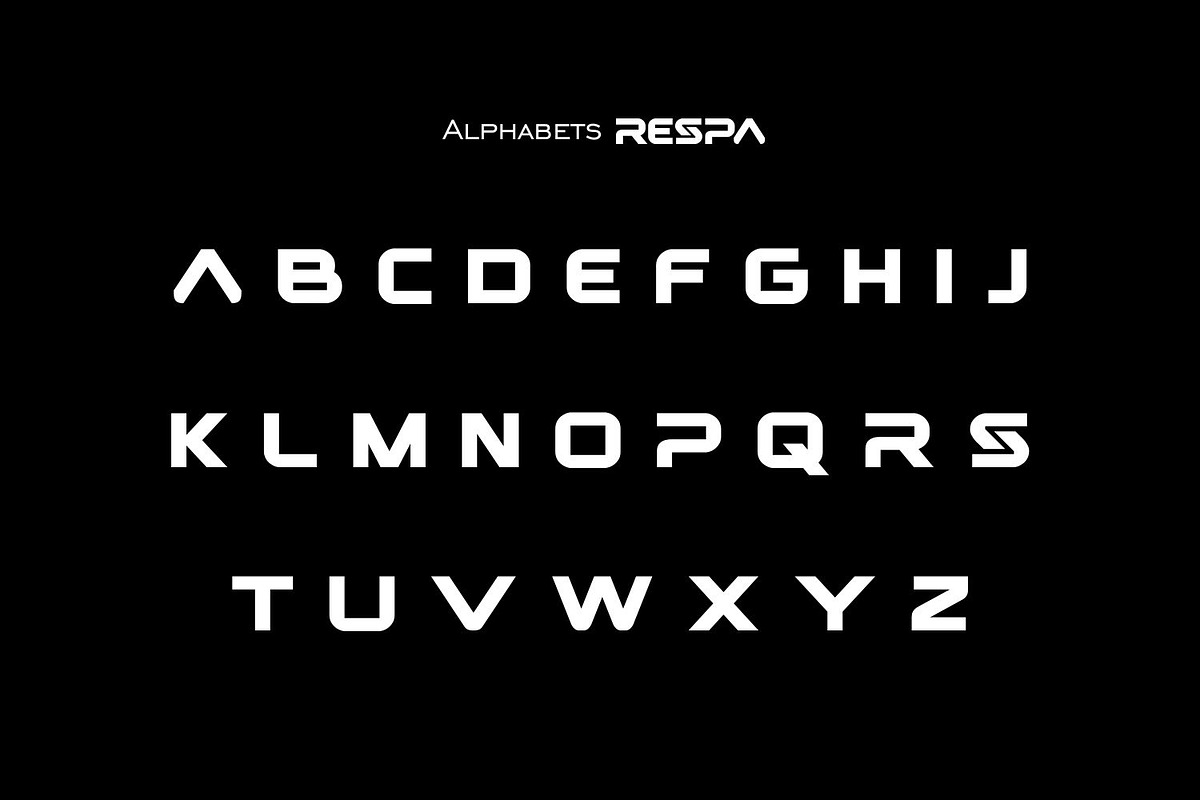 Respa bold futuristic logo font, a Sans Serif Font by WhymoreArt (Photo 9 of 10)