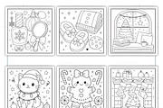 Easy Cozy Girl Christmas Coloring, a Seasonal Illustration by Coco Bloom (Thumbnail 3 of 3)