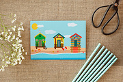 Beach houses set., an Illustration by irina_kutuzova (Thumbnail 3 of 8)