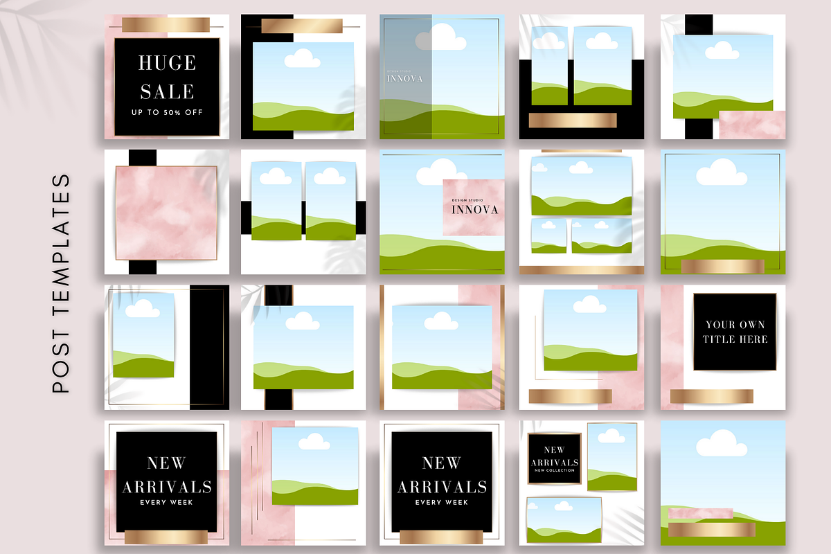 Pink and White Instagram Templates, a Social Media Template by Innova Studio (Photo 3 of 8)