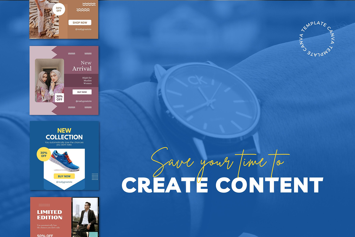 Fashion Sale Content Instagram Posts, a Social Media Template by emcrea (Photo 4 of 9)