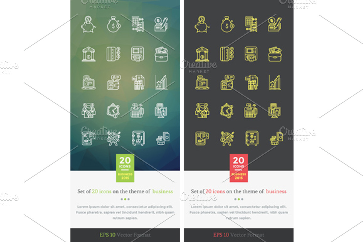 Set Icons Theme of Success Business preview 2
