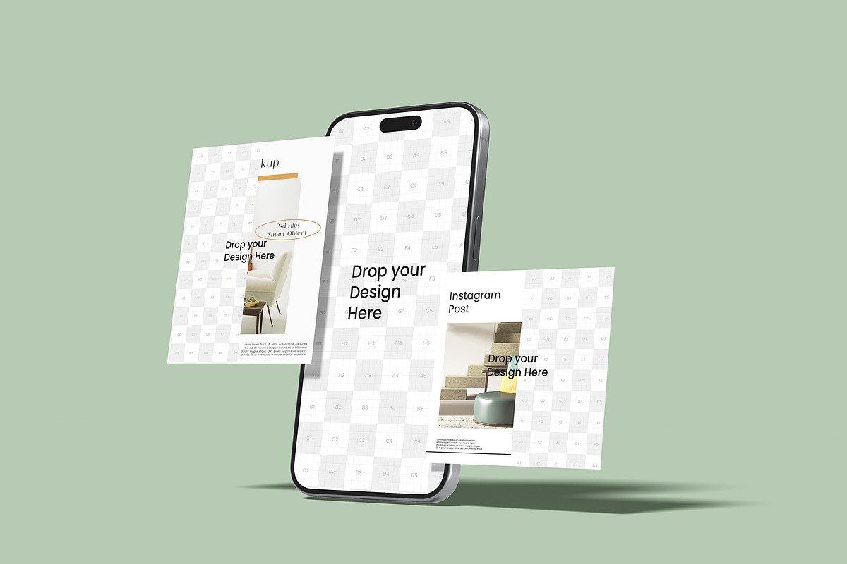 Instagram Stories Mockup, a Wearable Device Mockup by Graphicbars (Photo 6 of 16)