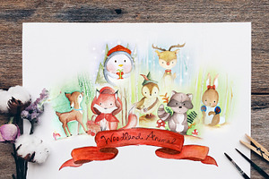 Woodland Animals Nursery Bundle, an Animal Illustration by artemyst
