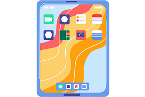 Digital mobile tablet vector, a Technology Illustration by vectorpointstudio