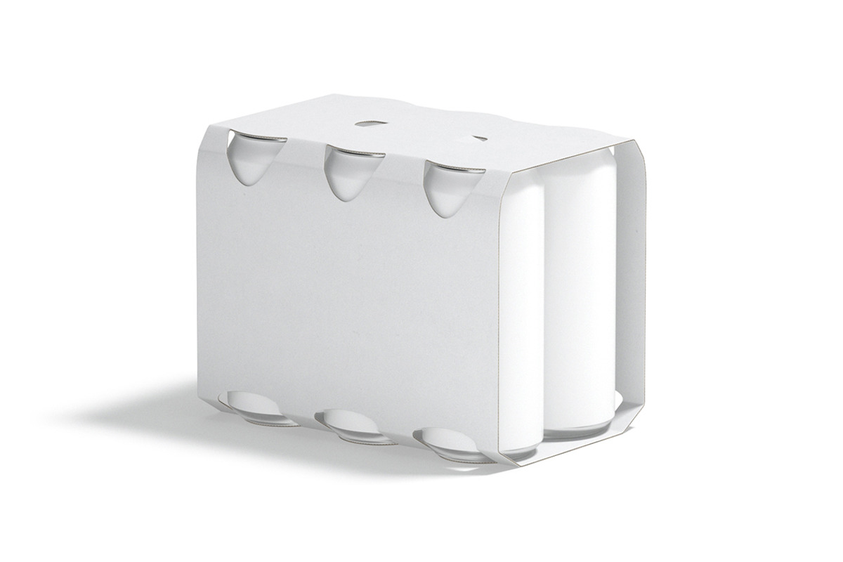 White Six 550ml Can Pack 3D Model, an Object 3D Model by rebrandy (Photo 4 of 9)