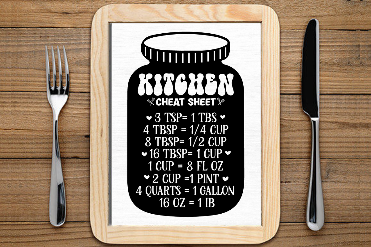 Kitchen Conversion Chart Svg Bundle, an Object Graphic by Regulrcrative
