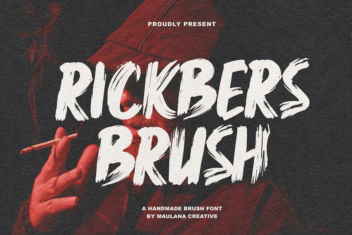 Rickbers Brush Font, a Handwritten Font by Maulana Creative (Photo 1 of 5)