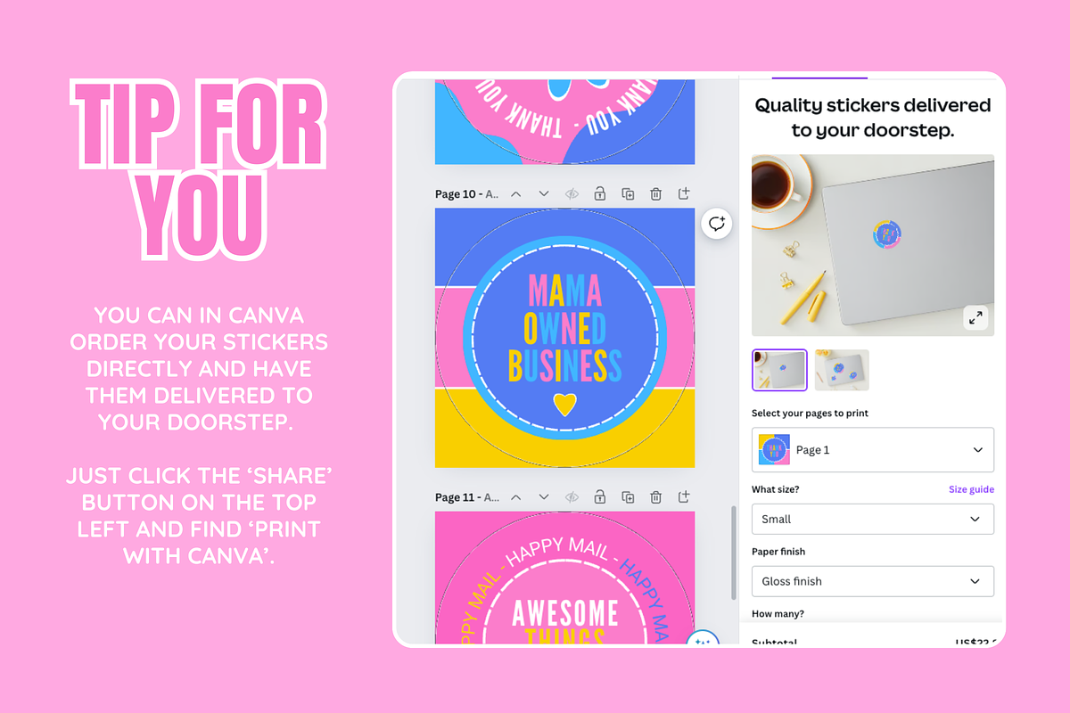 Packaging Sticker Templates - 12 pcs, a Stationery Template by SunshineStudioBoutique (Photo 4 of 10)