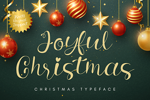 Joyful Christmas is Christmas font, a Script Font by Brown Cupple