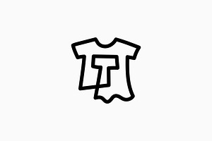 t letter kid tee tshirt apparel logo, a Design Template by VASTARD STUDIO