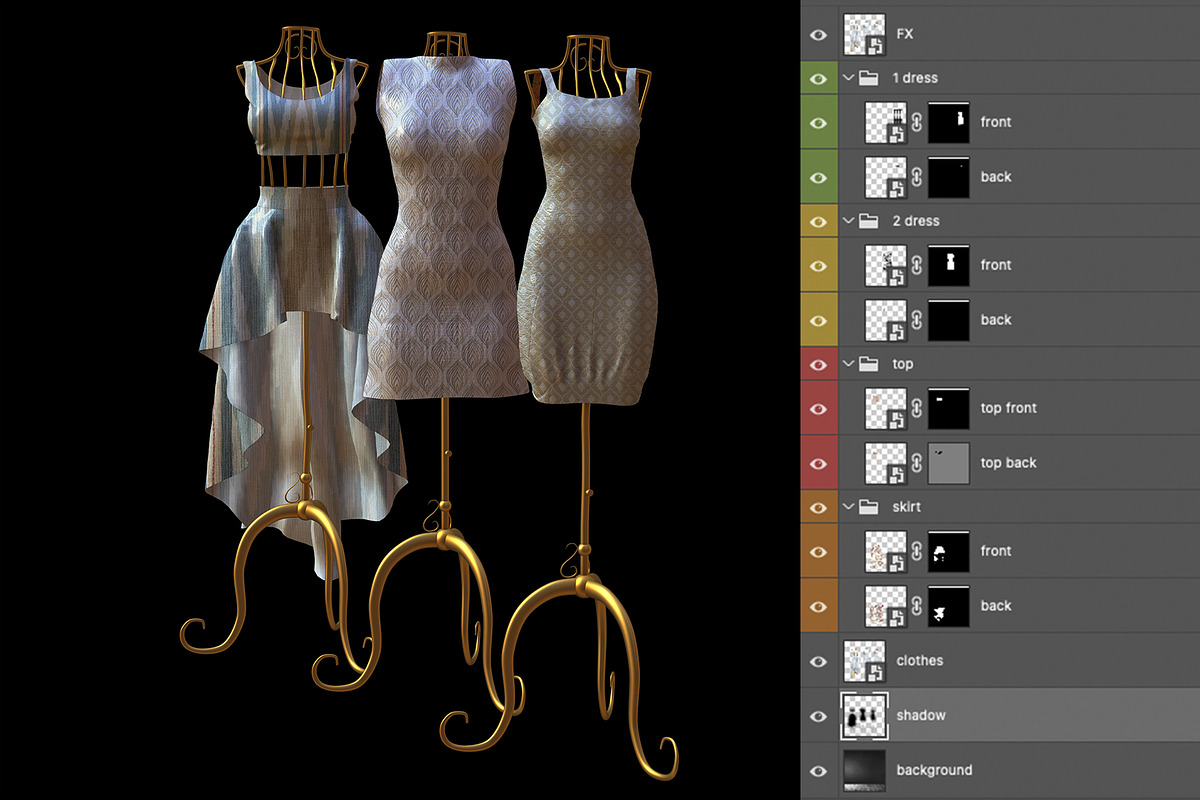 Clothing / Fashion / Dress Mockup, a Print Template by AnastasiyaOleynik (Photo 4 of 4)