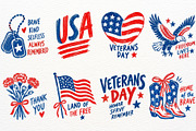 Veterans Day Clipart USA Patriotic, a Seasonal Illustration by SugarCloudStudioArt (Thumbnail 4 of 4)