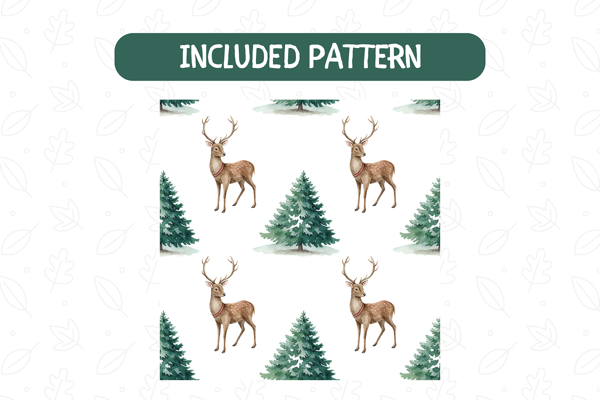 Forest Deer Watercolor Clipart, an Illustration by TatiMockup (Photo 4 of 5)