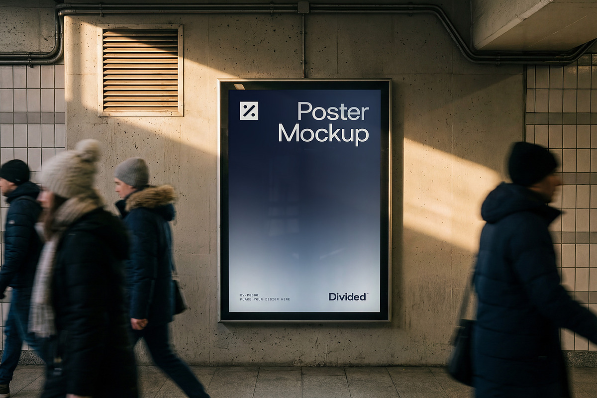 Poster Mockup DV-PS006, a Mockup by Divided.co (Photo 2 of 3)